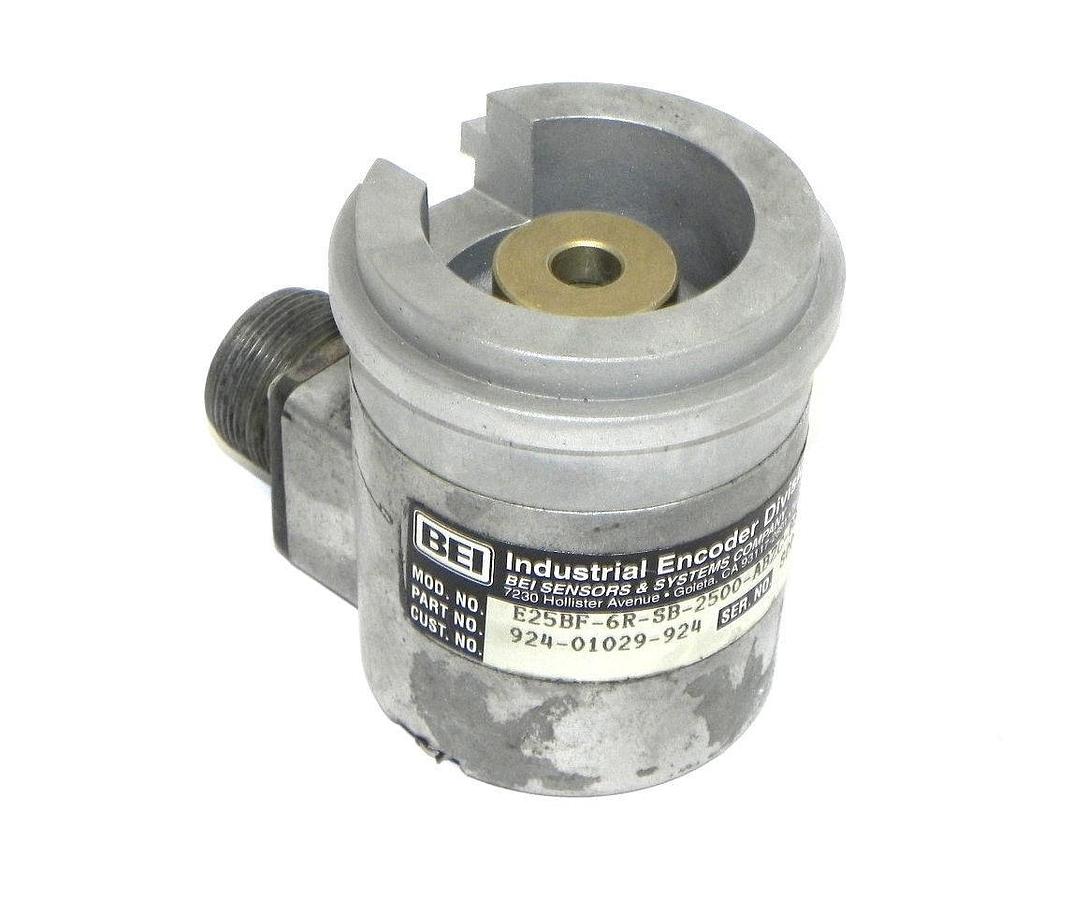 Used BEI E25BF-6R-SB-25000-ABZC-8830-LED-SM18-S ENCODER P/N: 924-01029-924