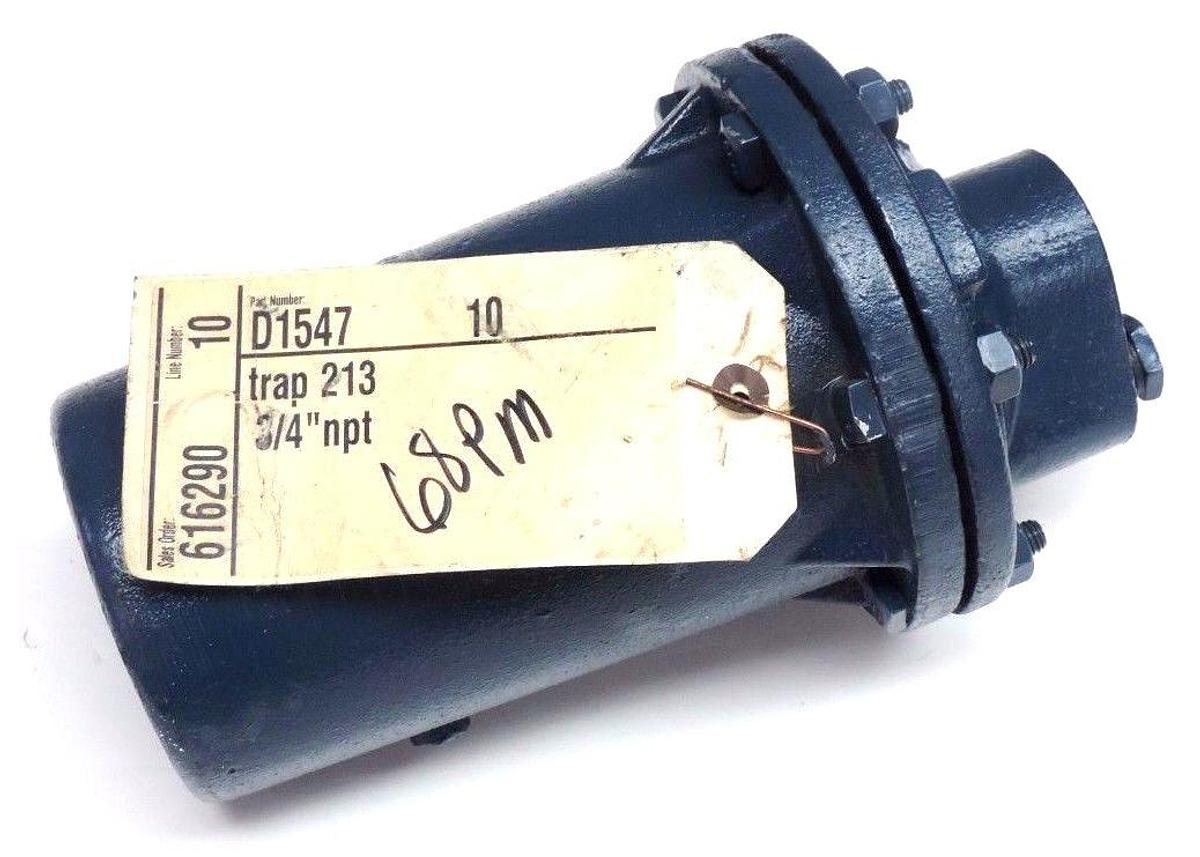 Used NEW ARMSTRONG D1547 STEAM TRAP 213, 3/4" NPT, 250PSIG
