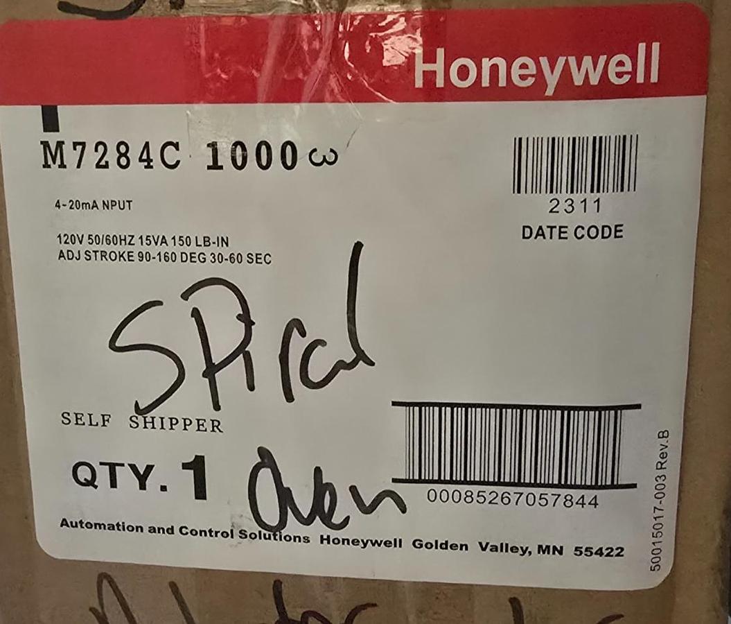 Used Honeywell M7284C1000 Modutrol IV Motor 120V 50/60Hz 15VA M7284C 1000 NSMP