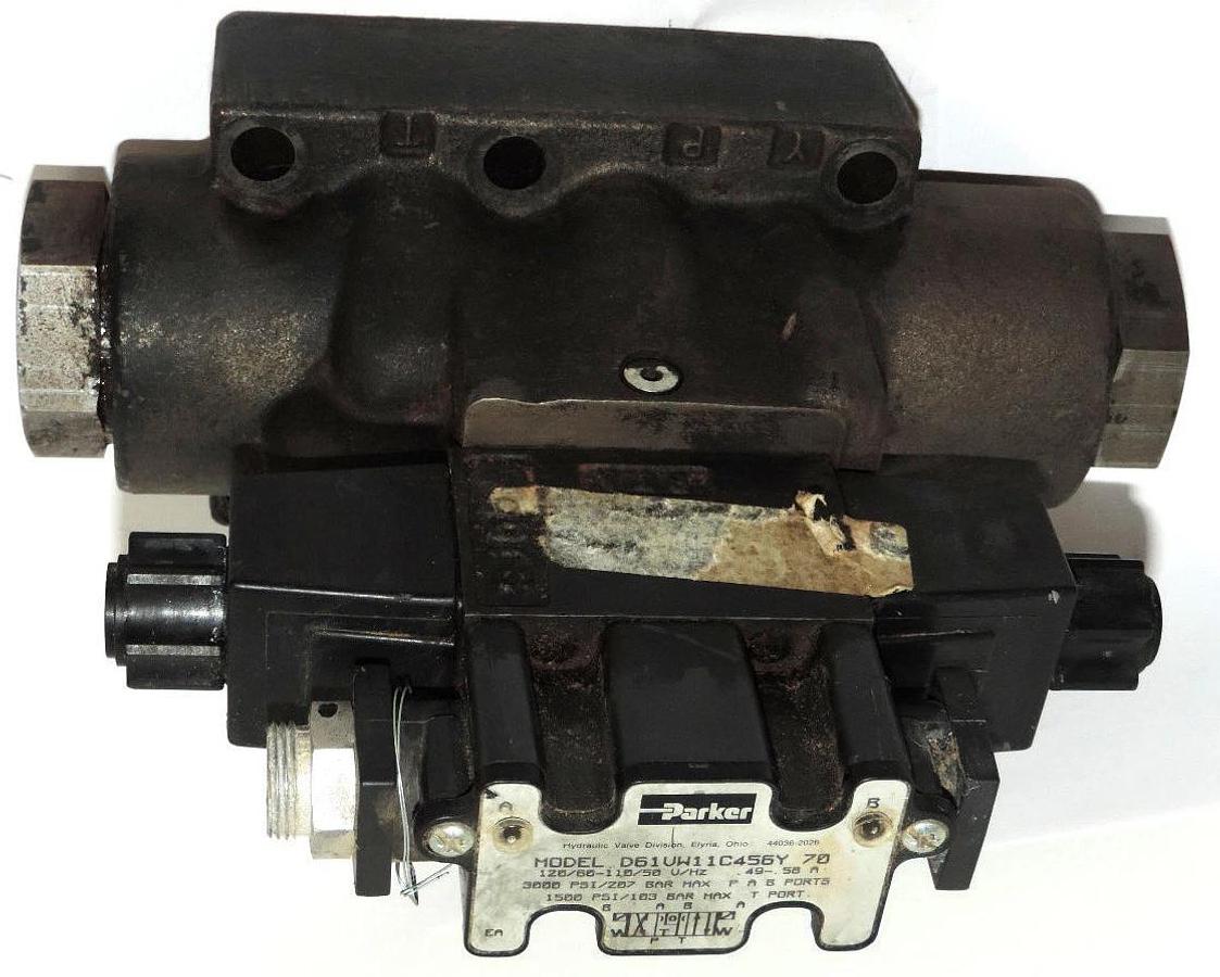 Used PARKER D61VW11C456Y 70 PROPORTIONAL DIRECTIONAL CONTROL VALVE D61VW11C456Y70