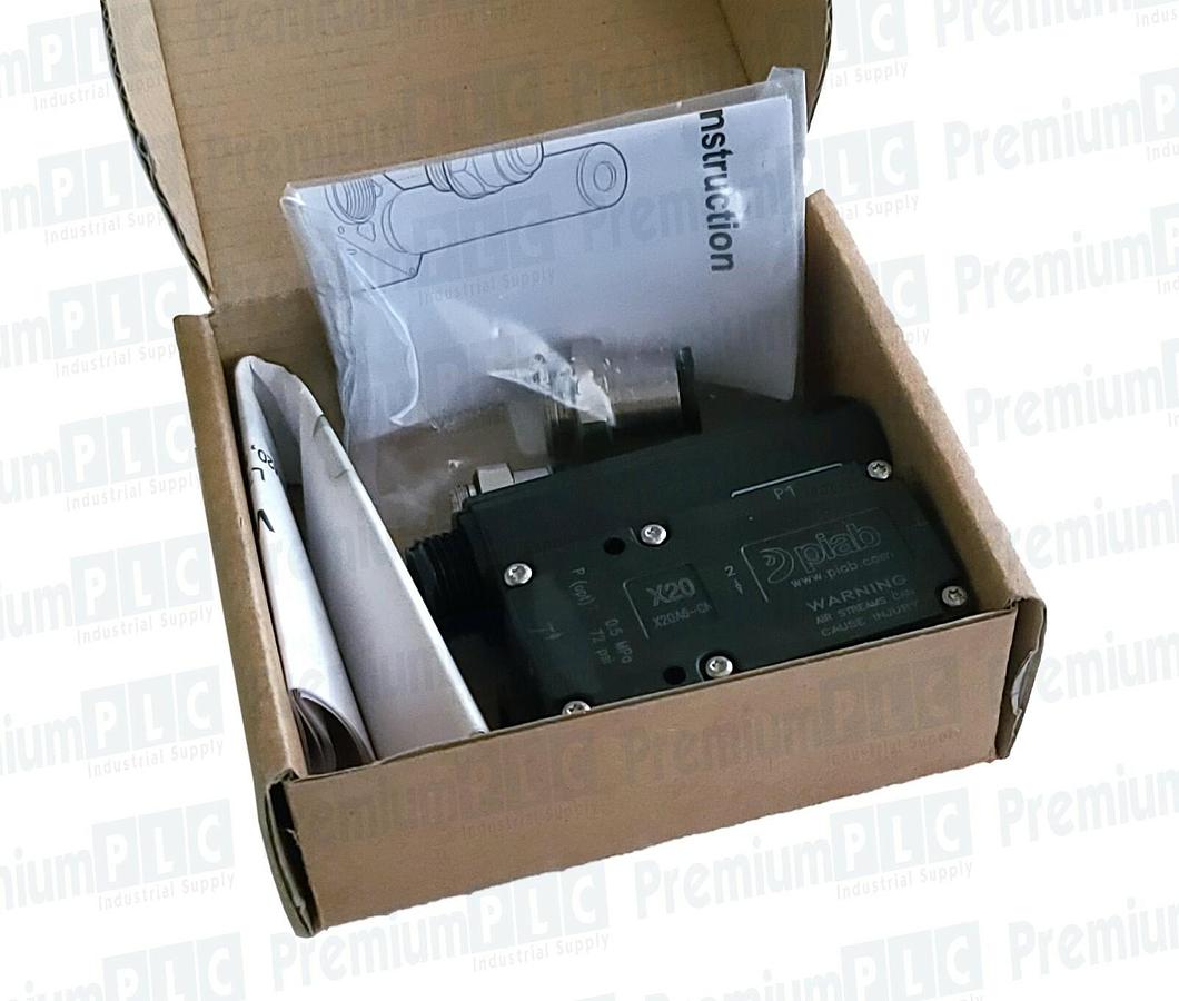 Used NEW PIAB 3222219/1 VACUUM PUMP X20A6-CN 2 x 3/8" W/ CONNECTION KIT