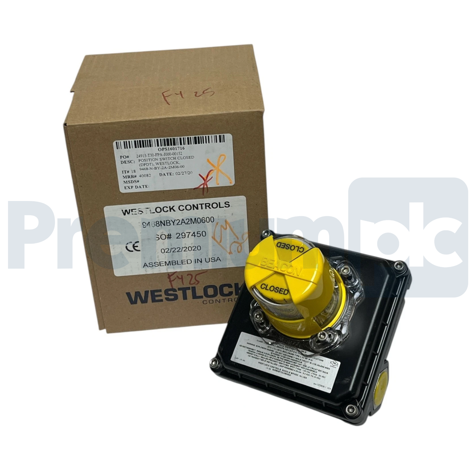 Used Westlock Controls 9468NBY2A2M0600 AccuTrak 9468 Rotary Position Monitor 2SPDT