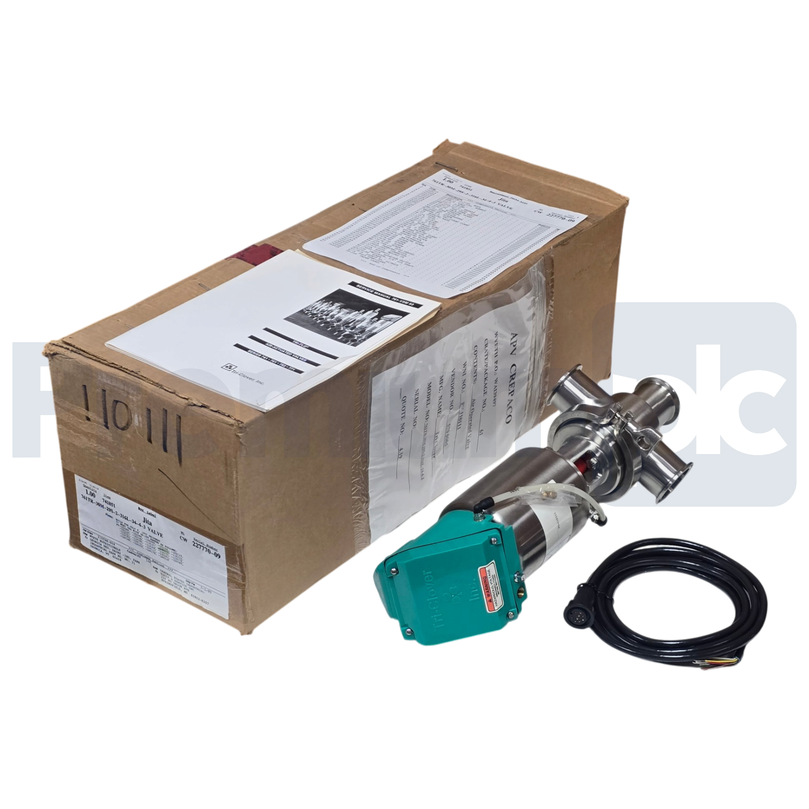 Used Alfa Laval Tri-Clover 761TR 2" SS Air Seat Valve 761TR-30M-29S-2-316L-34-4-3 NEW