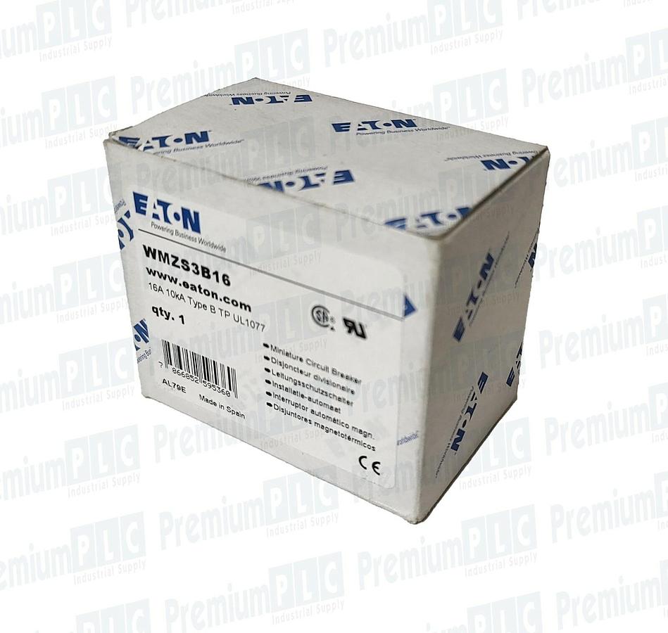 Used NEW EATON WMZS3B16 MINIATURE CIRCUIT BREAKER 16A 10kA TYPE B 277/480VAC 3P