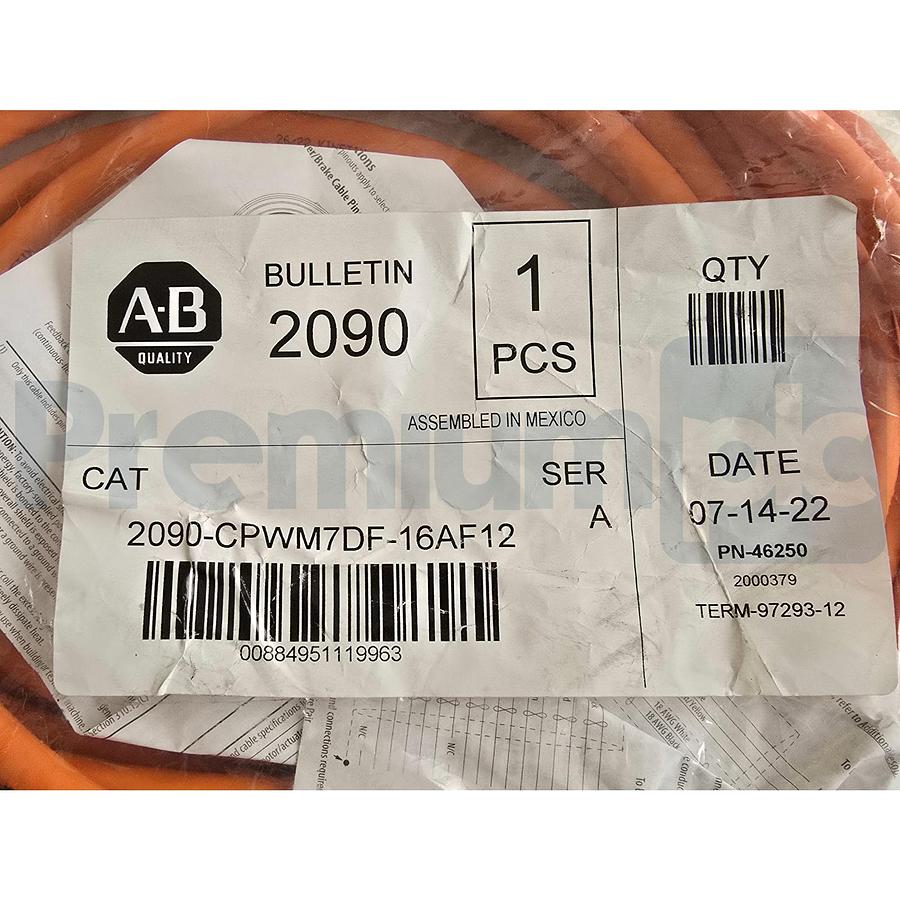 Used ALLEN BRADLEY 2090-CPWM7DF-16AF12 /A SpeedTEC 12m MP MOTOR POWER CABLE NSMP