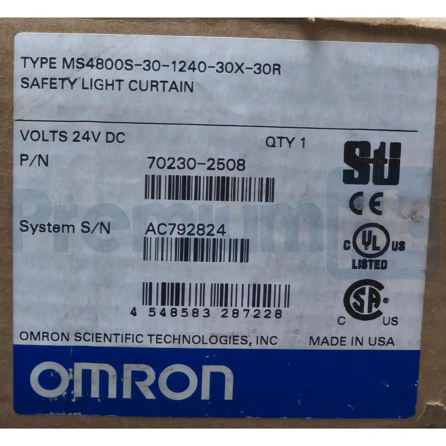 OMRON STI MS4800S-30-1240-30X-30R MINISAFE MS4800 LIGHT CURTAINS 70230-2508 NSMP