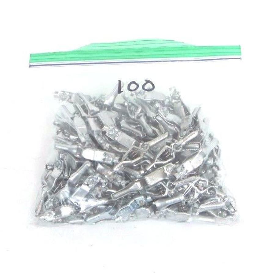 Used LOT OF 100 NEW SELECTA SWITCH INC. SC-85-BX CROCODILE STEEL SPRING CLIPS SC85BX