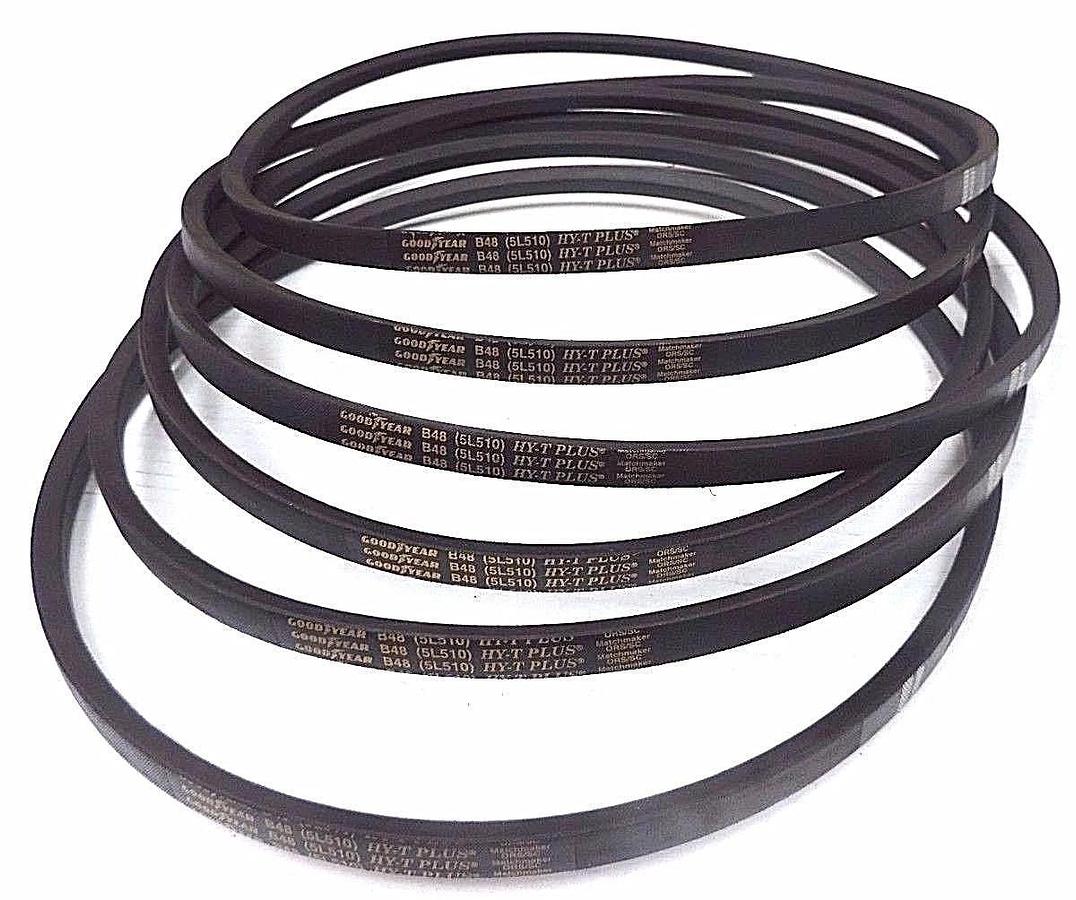 Used LOT OF 6 NEW GOODYEAR B48 HY-T PLUS V-BELTS 51'' O.C. 21/32'' WIDE 1BAND