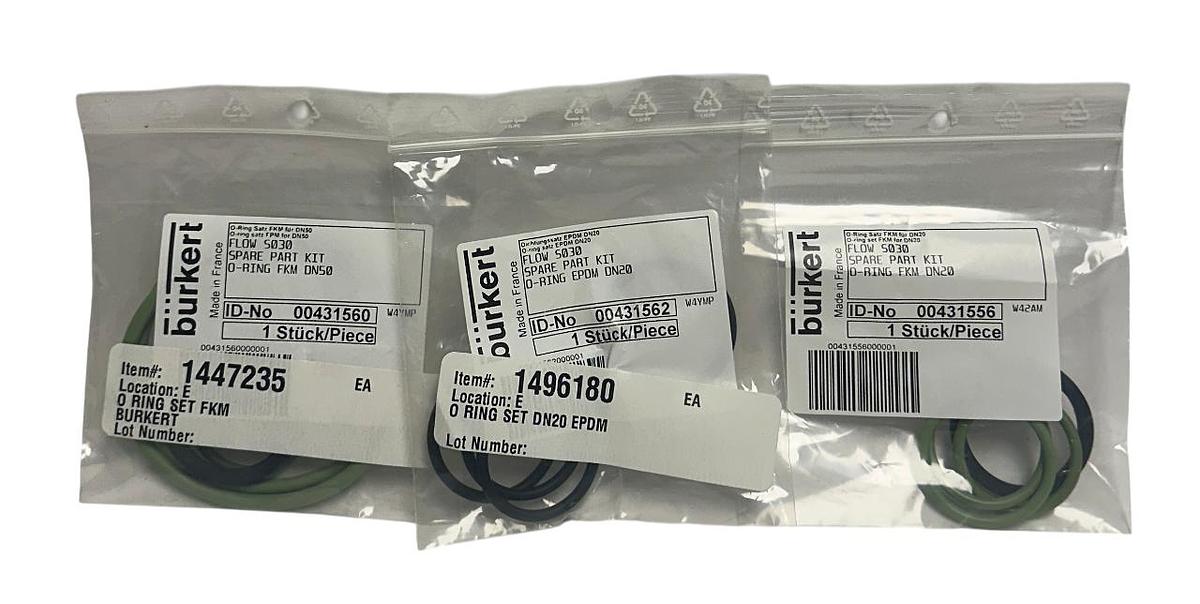 3 BURKERT FLOW S030 SPARE PART KIT O-RING FKM/EPDM 431560 / 431556 / 431562 NSMP