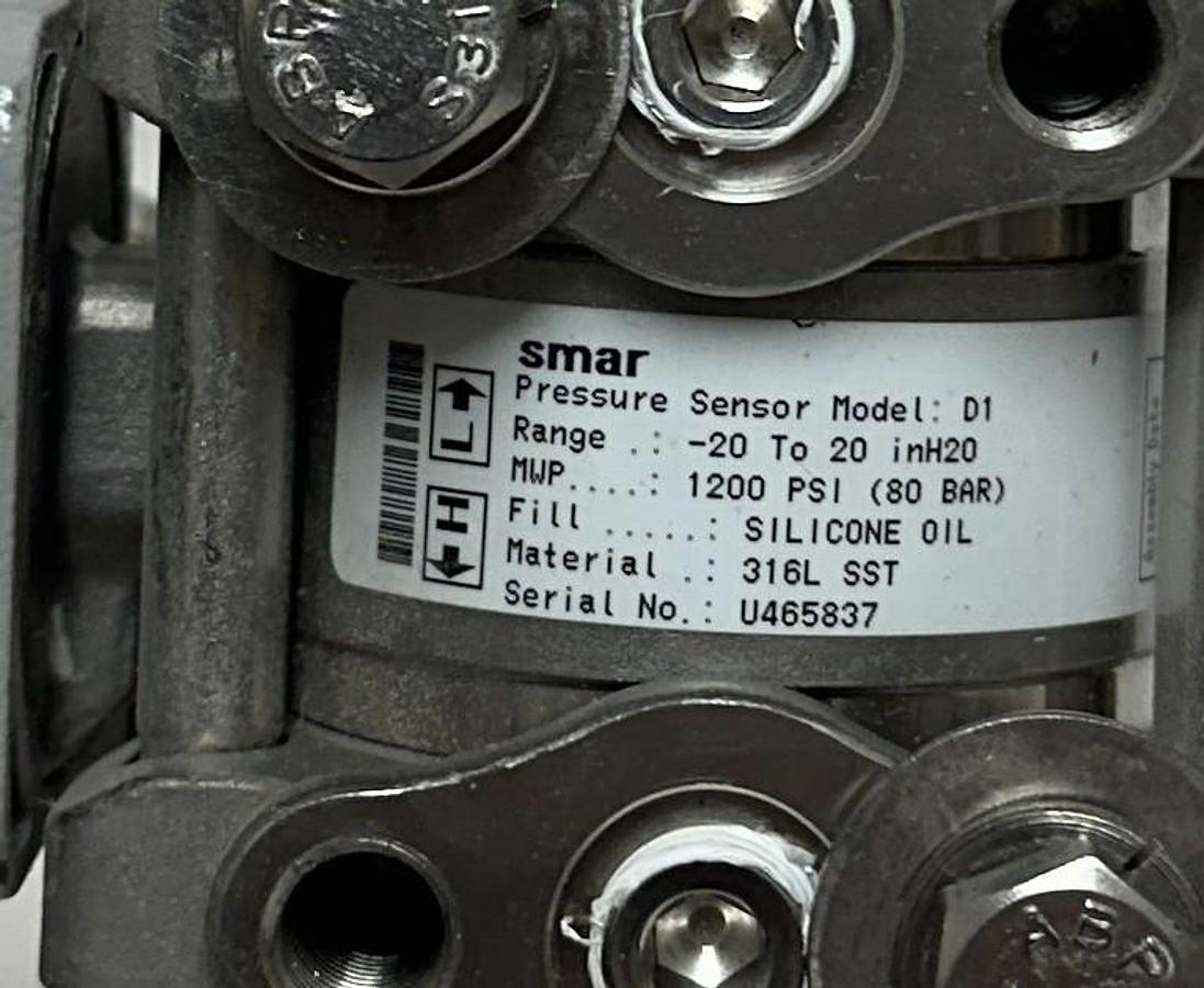 Used SMAR LD301 HART SMART PRESSURE TRANSMITTER 1/2'' W/ LONE STAR MANIFOLD ASSY USNP
