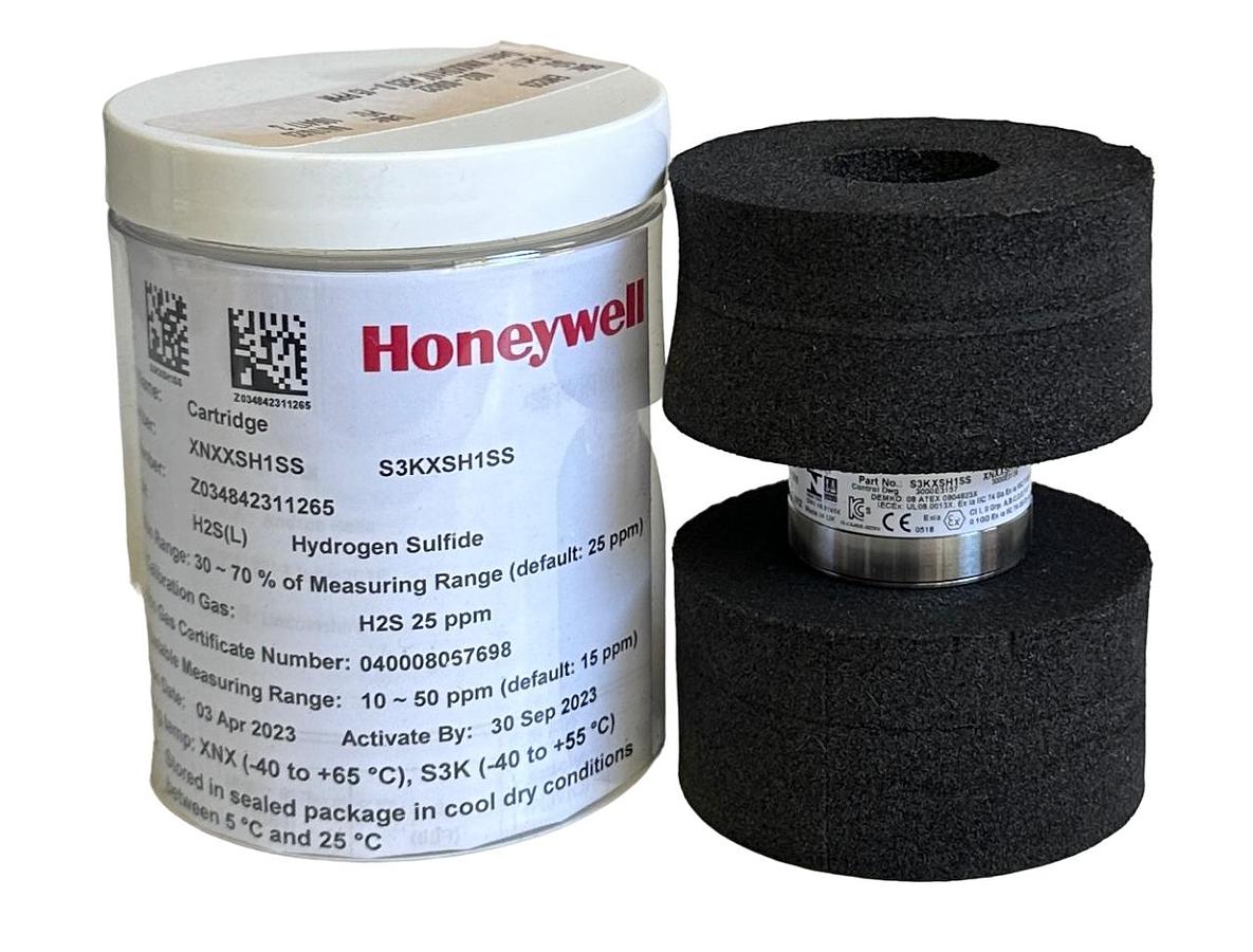 Used NEW HONEYWELL XNXXSH1SS / S3KXSH1SS HYDROGEN SULFIDE GAS DETECTOR CARTIDGE NSMP