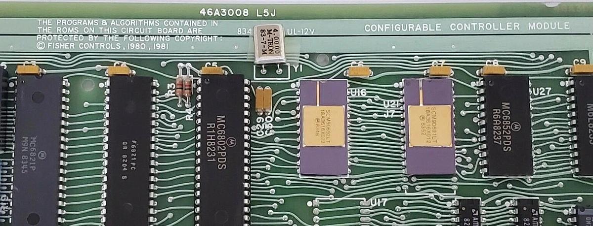 Used FISHER CONTROLS 46A3008 L5J CONFIGURABLE CONTROLLER MODULE