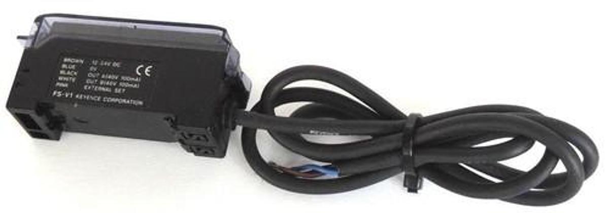 Used KEYENCE FS-V1 PHOTOELECTRIC FIBER AMPLIFIER FSV1, 12-24V DC