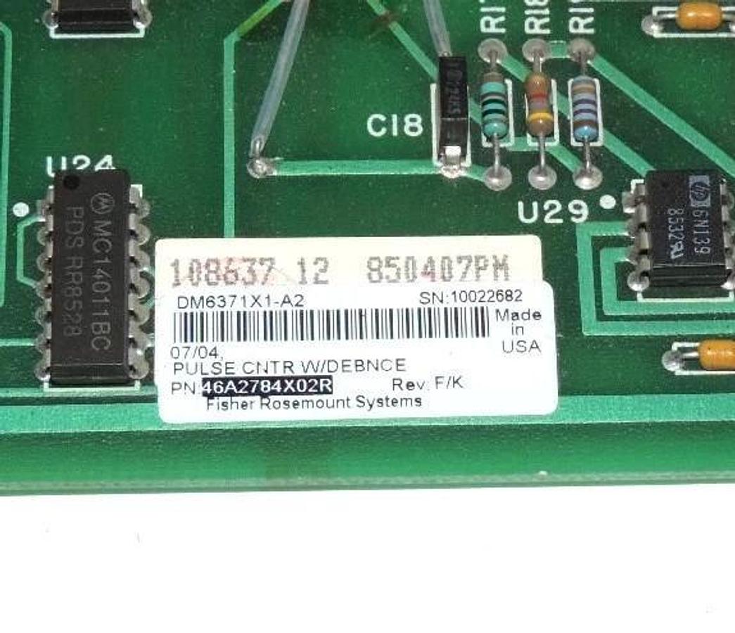 FISHER ROSEMONT DM6371X1-A2 PULSE COUNTER, REV F/K, DM6371X1