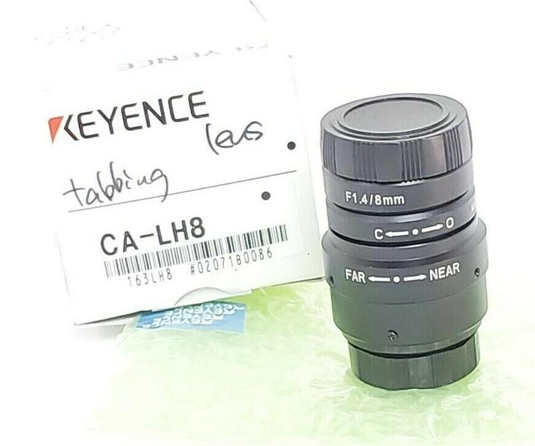 Used NIB KEYENCE CA-LH8 HIGH-RESOLUTION LOW-DISTORTION LENS163LH8 CALH8