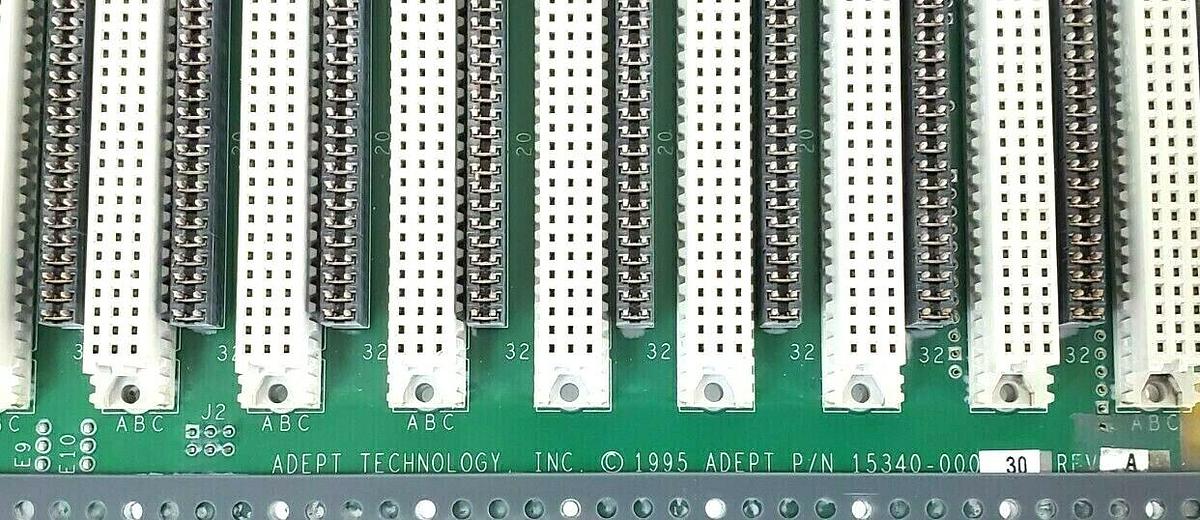 Used ADEPT TECH AMP PACKAGING SYSTEMS 15340-00030 REV. A PC BOARD 1534000030