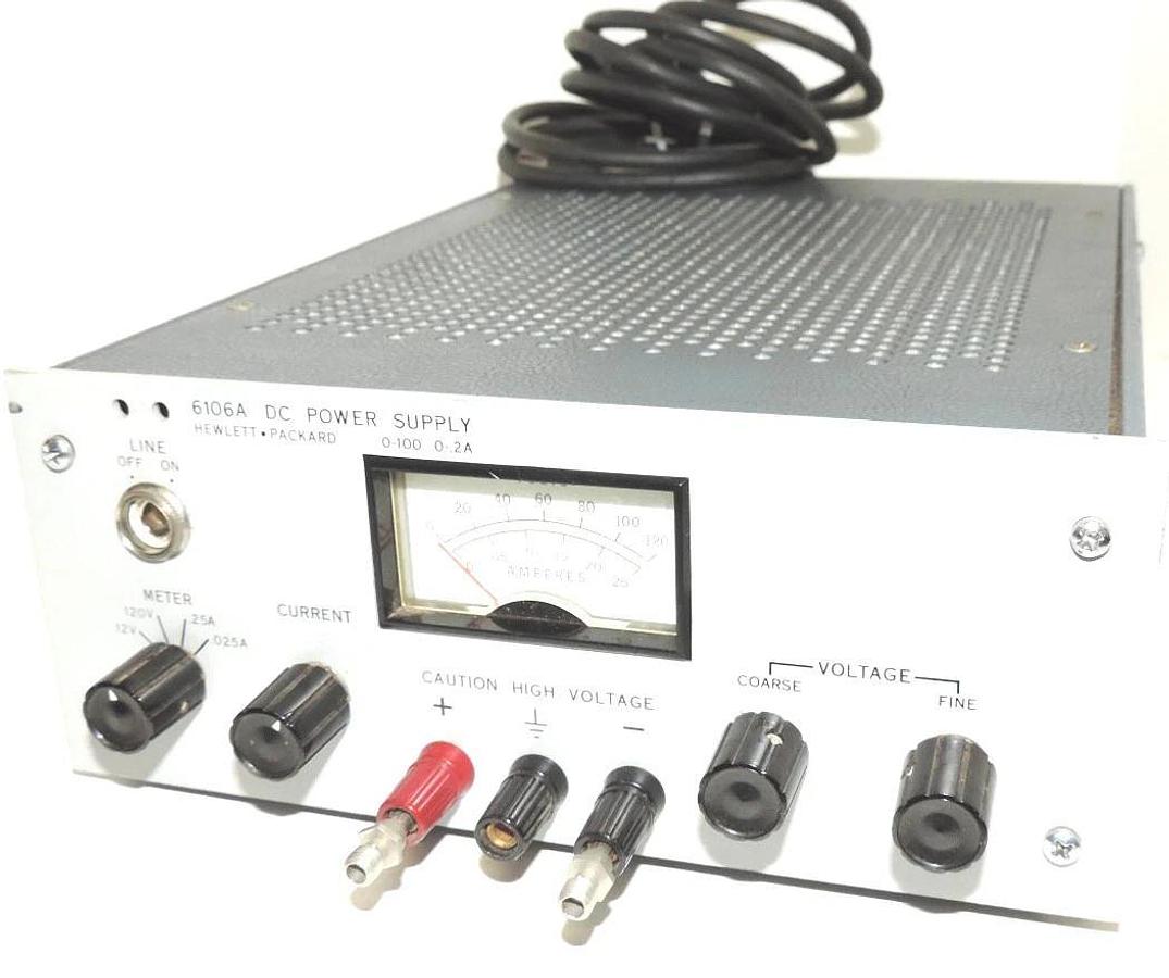 Used HEWLETT PACKARD 6106A DC POWER SUPPLY 0-100 0-.2A