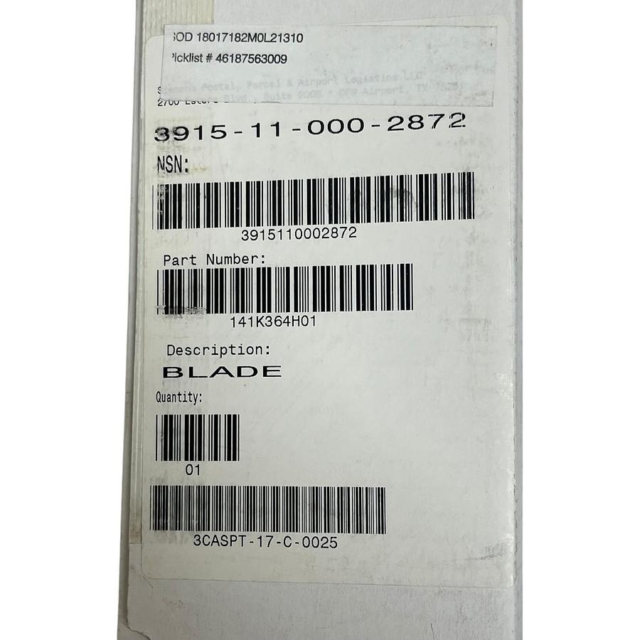 Used Siemens Dematic 141K364H01 Conveyor Diverter Blade 3915-11-000-2872 NEW SURPLUS
