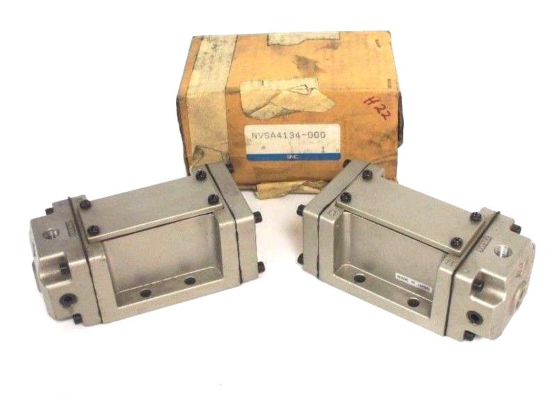 Used LOT OF 2 NEW SMC NVSA4134-000 VALVE AIR PILOT NVSA4134-00O