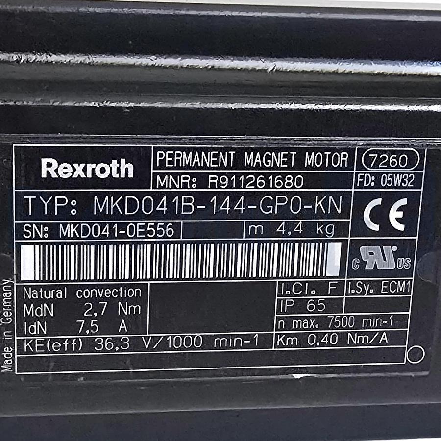 Refurbished Rexroth MKD041B-144-GP0-KN Permanent Magnet Servo Motor | R911261680 | Refurb.