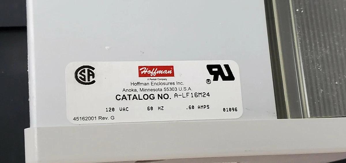Used NEW HOFFMAN ENCLOSURES A-LF16M24R LIGHT FIXTURE 120VAC 60HZ .60A 45162001