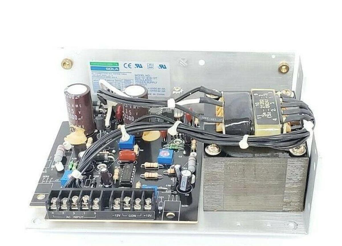 Used EMERSON SOLA HD SLD-12-1818-12T POWER SUPPLY 1.8AMP DUAL +-12VDC