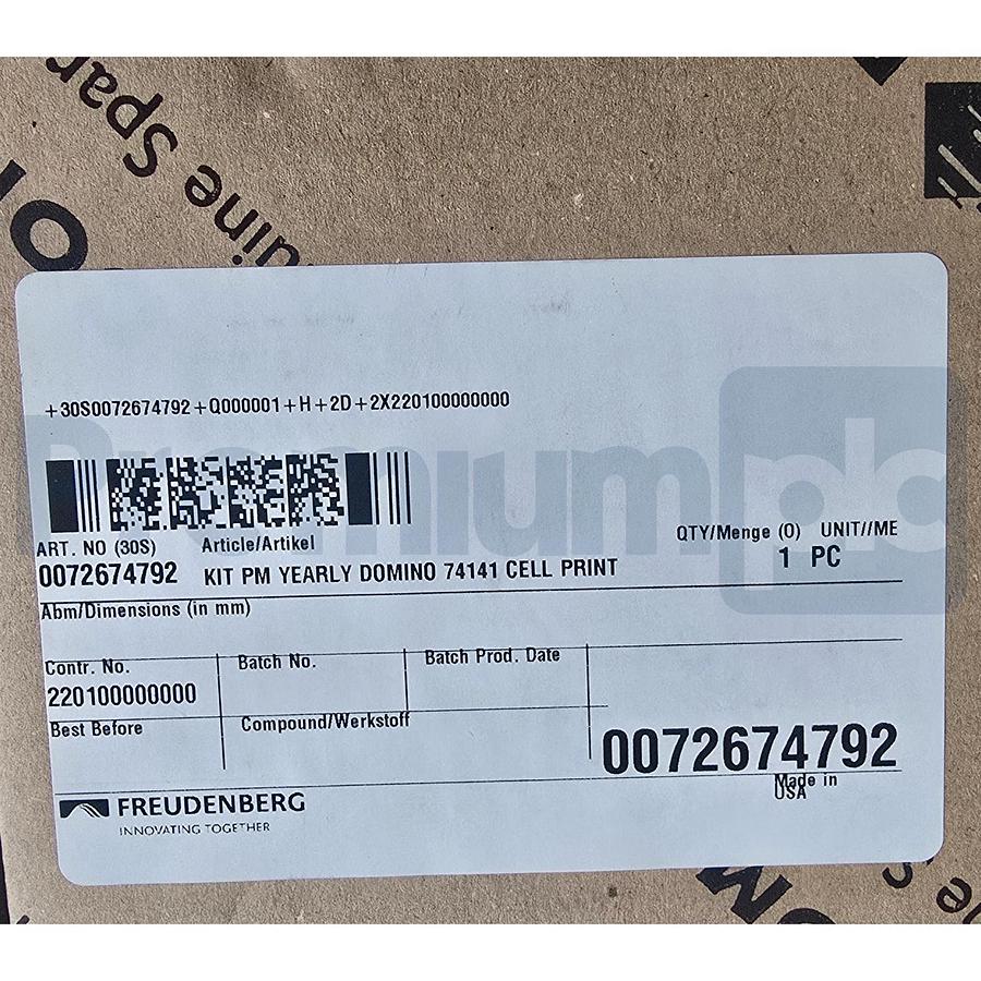 OEM Domino 74141 A-Series Preventive Maintenance Kit, A200/A300 8000Hr NSMP