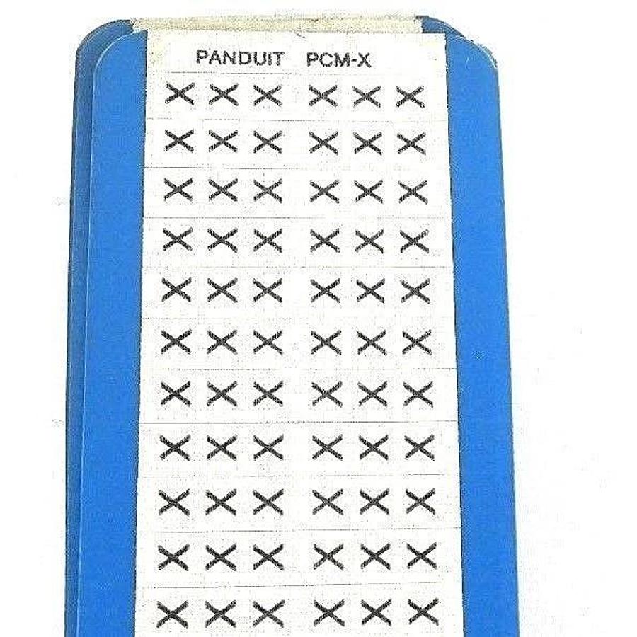 Used BOX OF 23 NEW PANDUIT PCM-X PRE-PRINTED WM CARD VINYL CLOTH