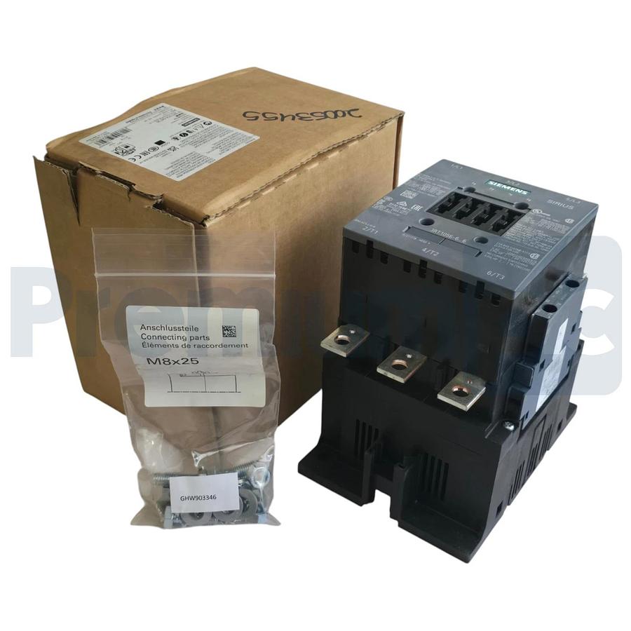 Siemens 3RT1056-6AF36 SIRIUS Contactor 3-Pole 90kW 185A 110-127V AC/DC Size S6