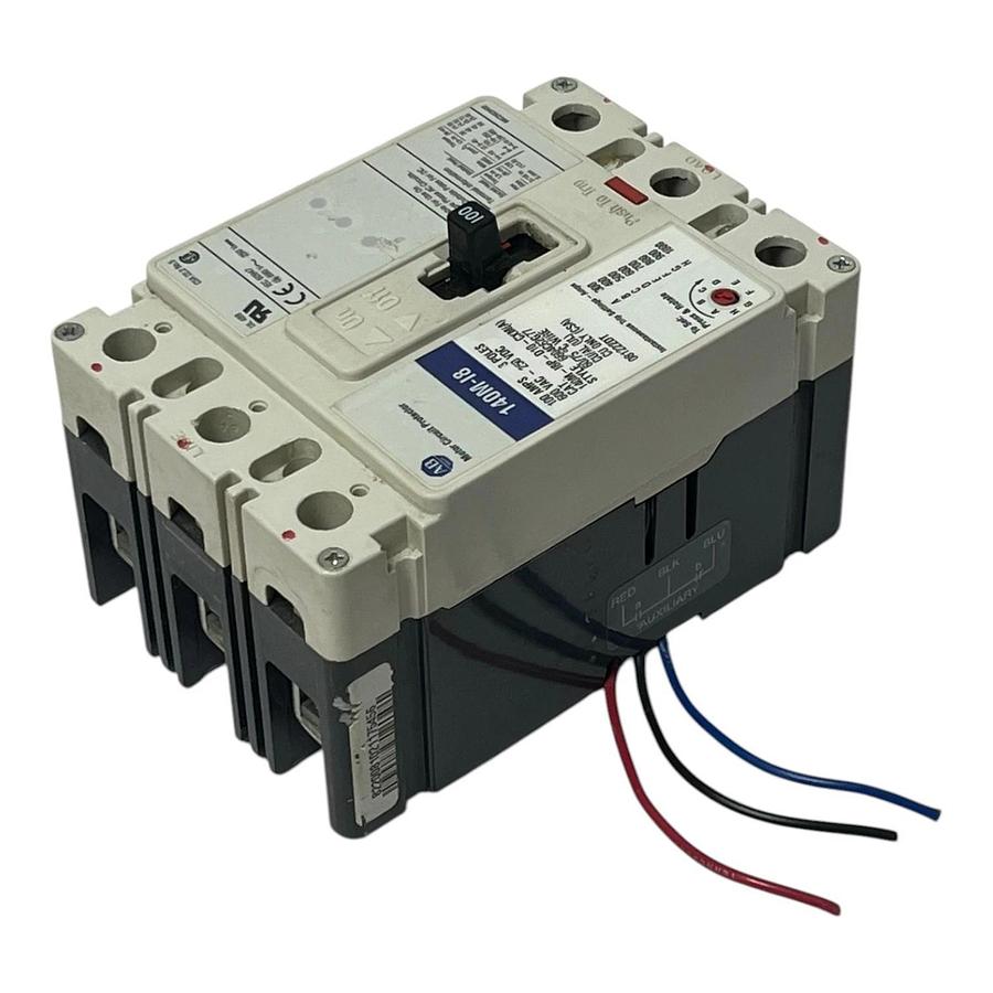 Used Allen-Bradley 140M-I8P-D10-CXM (A) 100A 3 Pole Motor Circuit Protector Breaker