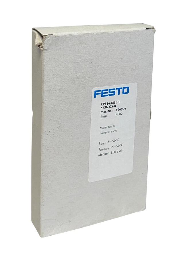 FESTO CPE14-M1BH-5/3G-QS-8 / 196904 PNEUMATIC SOLENOID VALVE 24VDC 1.28W NSMP