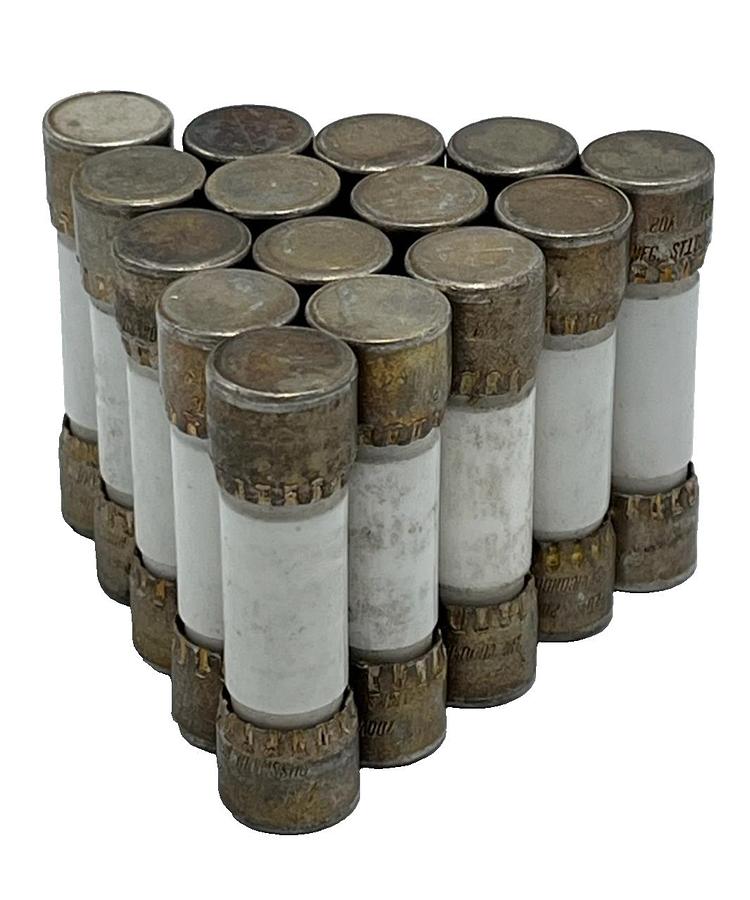 Used Lot of 15 Bussmann FWH-20 High Speed Fuses 20A 500V/700V AC/DC