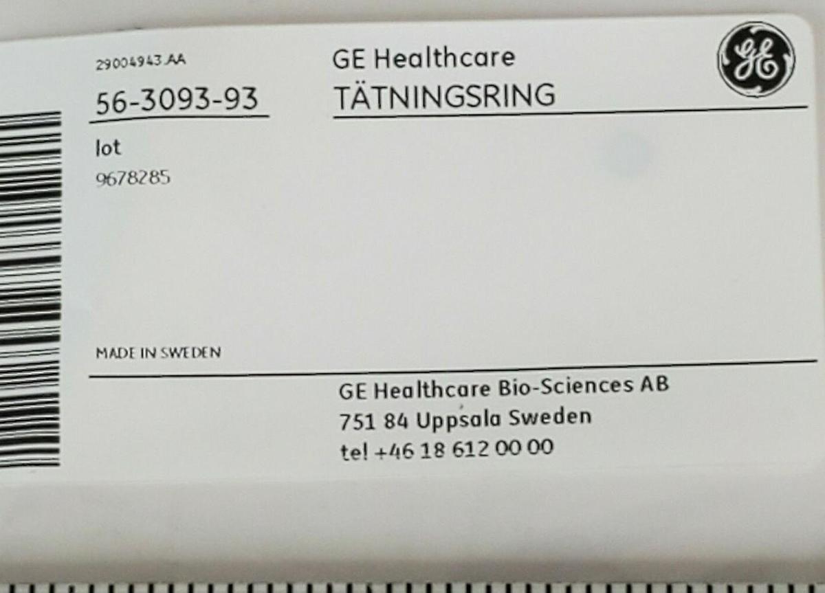 Used BAG OF 2 NEW GE HEALTHCARE 56-3093-93 TATNINGSRING O-RINGS 56309393