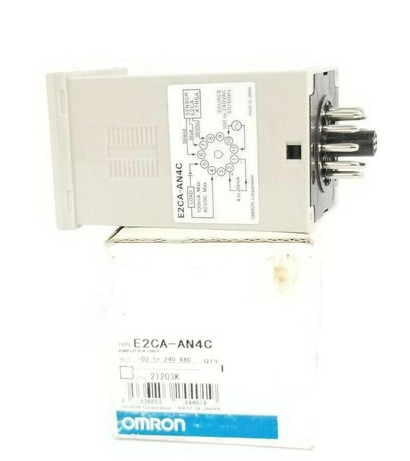 Used NIB OMRON E2CA-AN4C AMPLIFIER UNIT E2CAAN4C 100 TO 240 VAC
