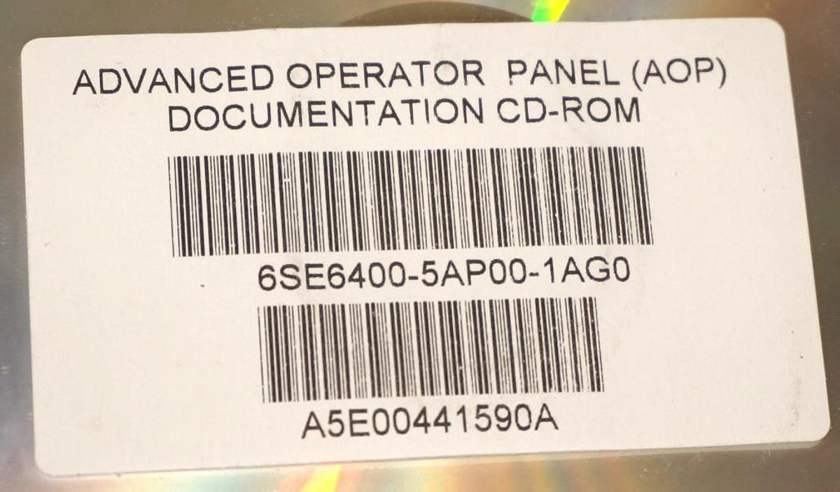 Used SIEMENS 6SE6400-5AP00-1AG0 ADVANCED OPERATOR PANEL DOCUMENTATION A5E00441590A