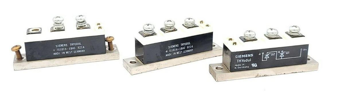 Used LOT OF 3 SIEMENS THYODUL 701819-19AC RECTIFIER POWER CUBES 70181919AC