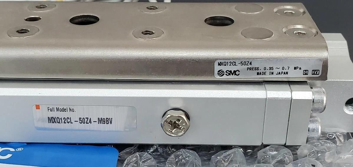 Used NEW SMC MXQ12CL-50Z4-M9BV CYLINDER, SLIDE TABLE WITH AUTO SWITCH MXQ12CL50Z4M9BV