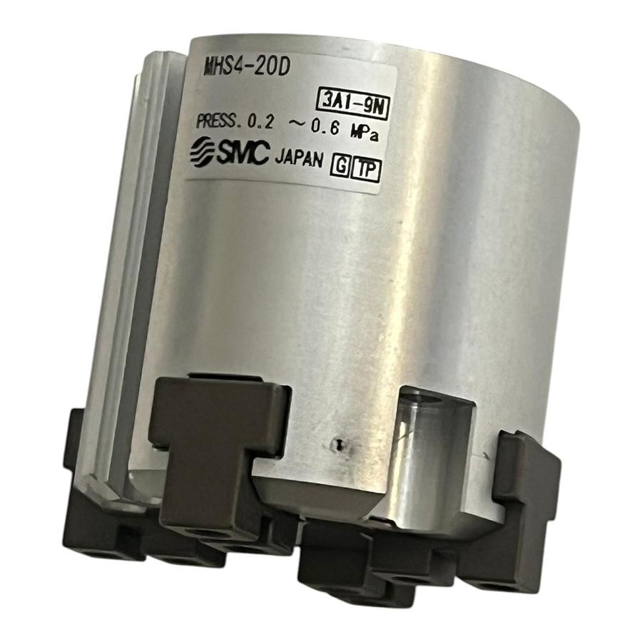 Used New SMC MHS4-20D Rotary Air Chuck 4-Finger Parallel Gripper Cylinder 20mm Bore