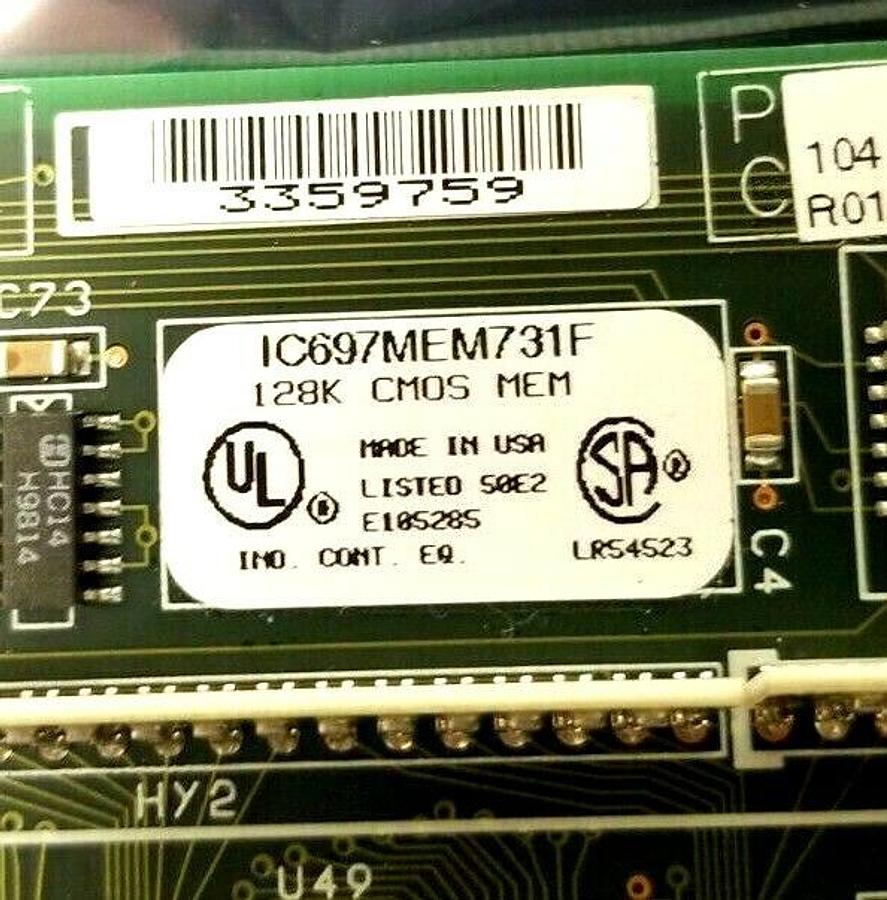 Used NIB GE FANUC IC697MEM731F 128K CMOS MEMORY FOR 781/782 CPU MODULE IC697MEM731