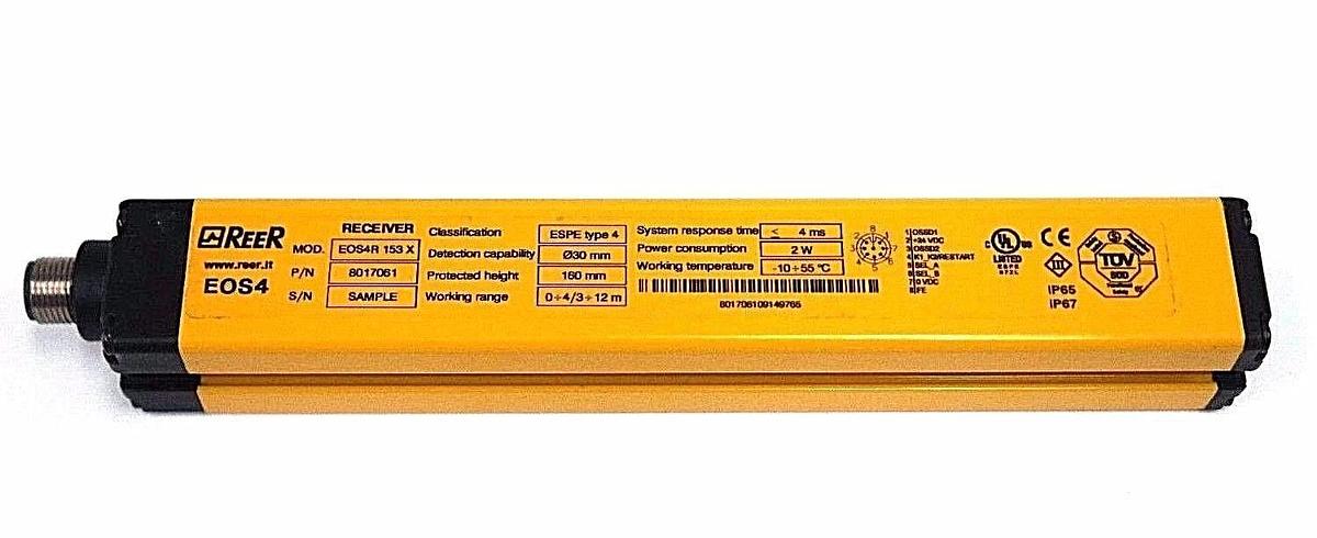 Used REER MOD: EOS4R 153 X RECEIVER P/N: 8017061 SAFETY LIGHT CURTAIN EOS4