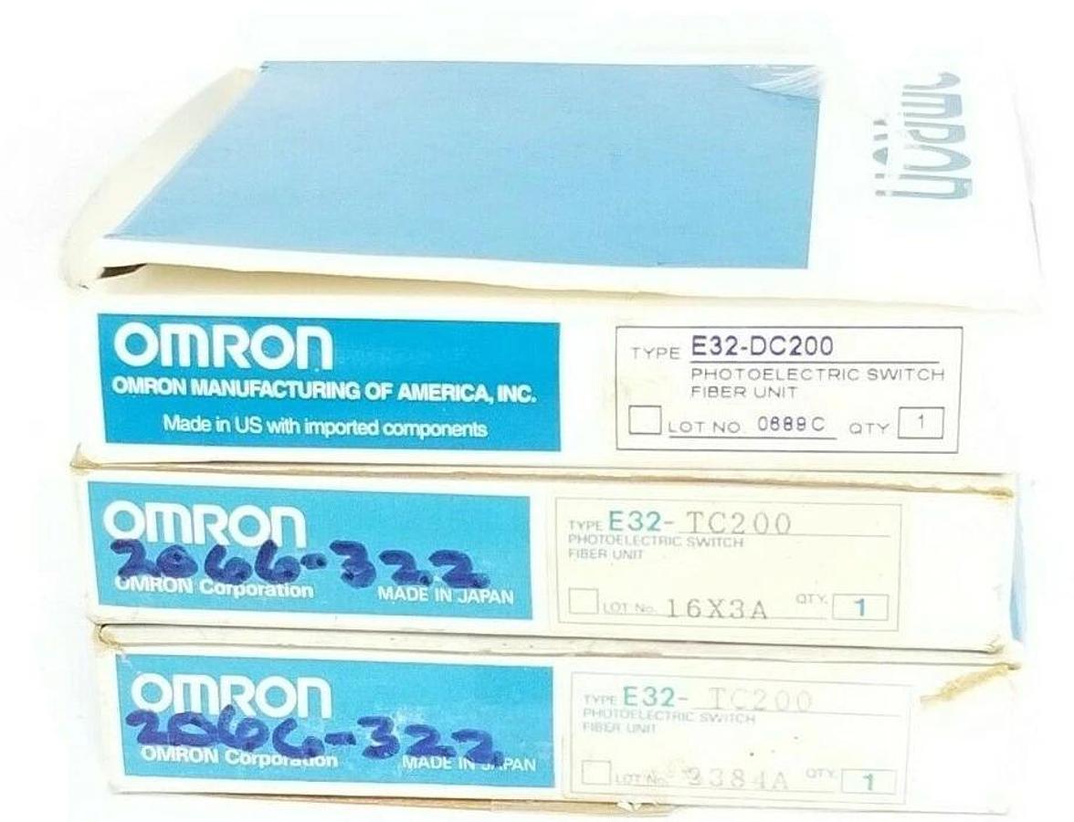 Used LOT OF 3 NIB OMRON E32-TC200 PHOTOELECTRIC SWITCH E32TC200 2M