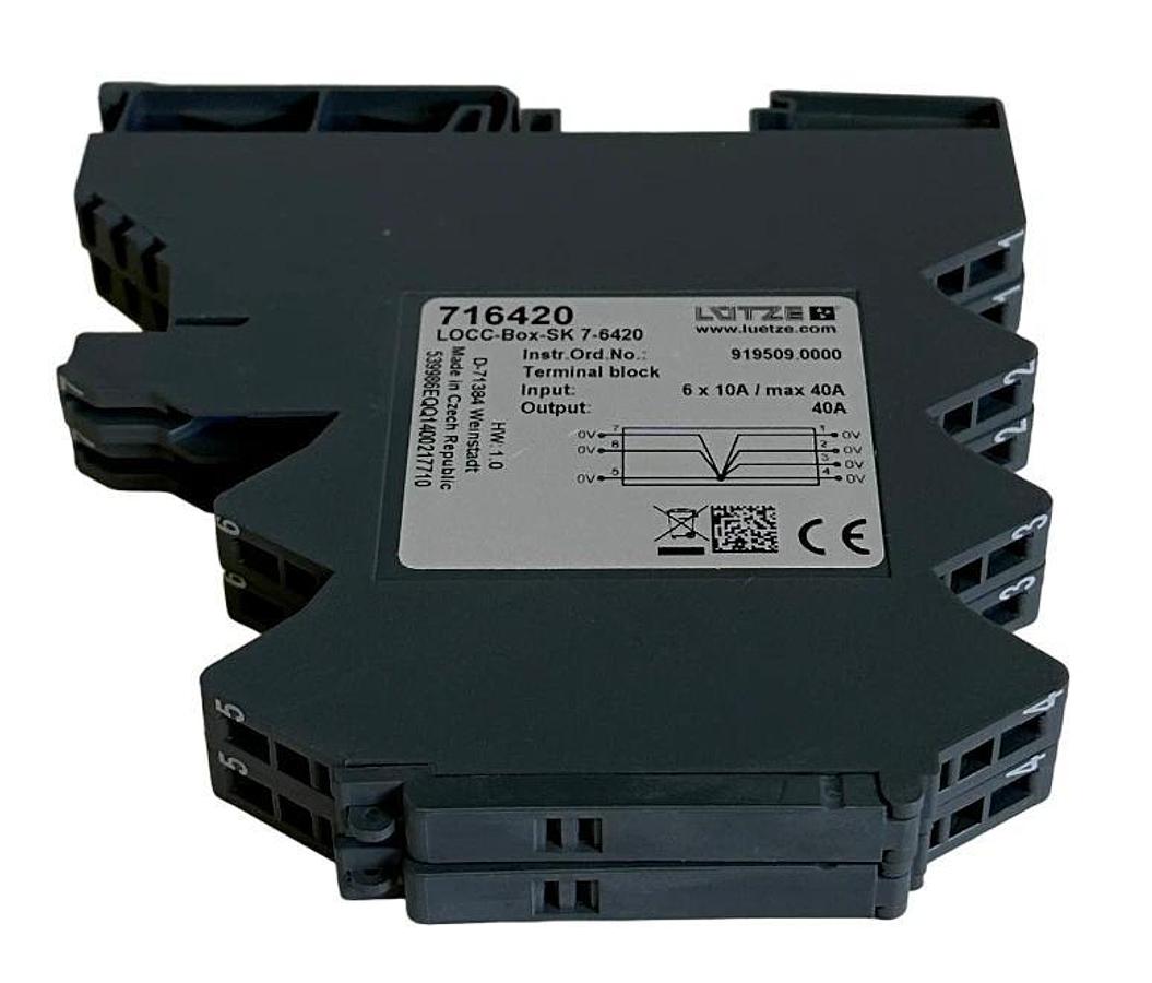2 NEW LUETZE 716420 TERMINAL BLOCK LOCC-Box-EK 7-6420 / 76420 (BOX OF 2)