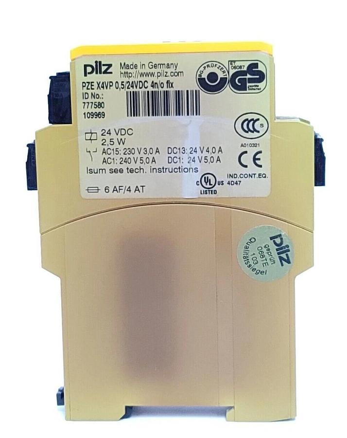 Used PILZ PZE X4VP 0,5/24VDC 4n/o fix SAFETY RELAY 777580 PZEX4VP
