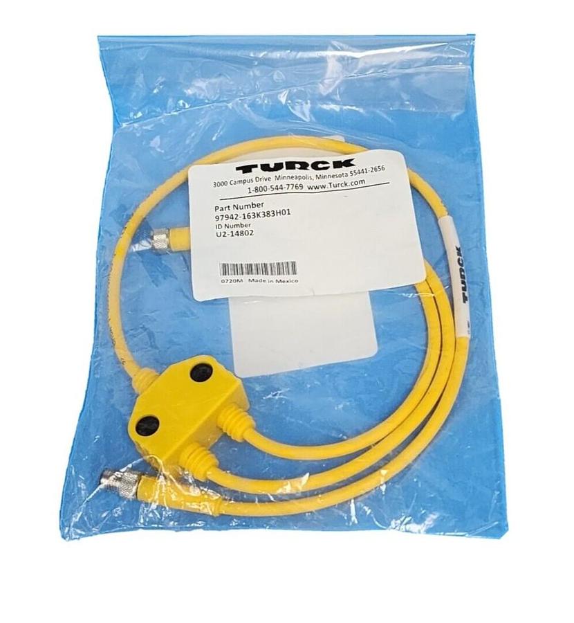 Used NEW TURCK 97942-163K383H01 CONNECTING CABLE ID NUMBER: U2-14802