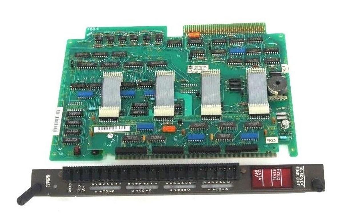 Used GENERAL ELECTRIC IC600YB923A 10-50V SINK MODULE W/LIGHTS IC600FP923A FACEPLATE