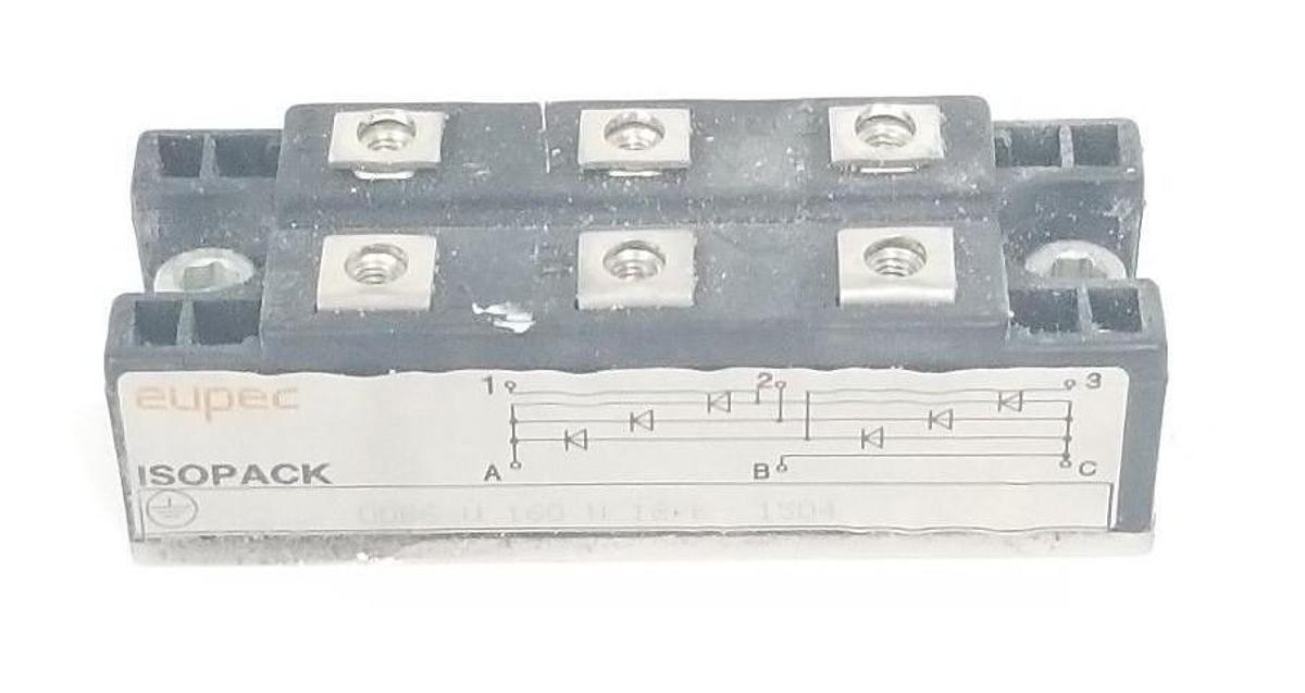 Used AEG EUPEC DDB6-U-160-N-12-K 15D4 ISOPACK BRIDGE RECTIFIER DDB6U160N12K