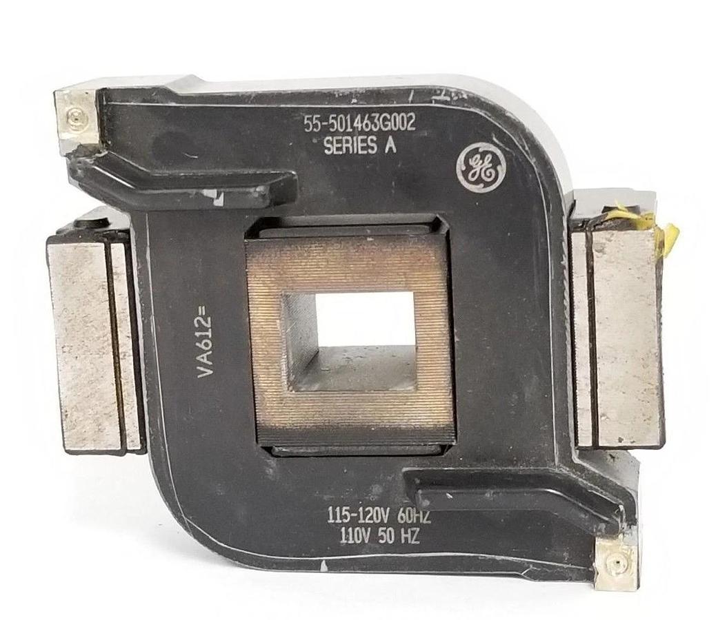 Used GENERAL ELECTRIC 55-501463G002 COIL ASSEMBLY 115-120/110VAC 60/50HZ 55-650355