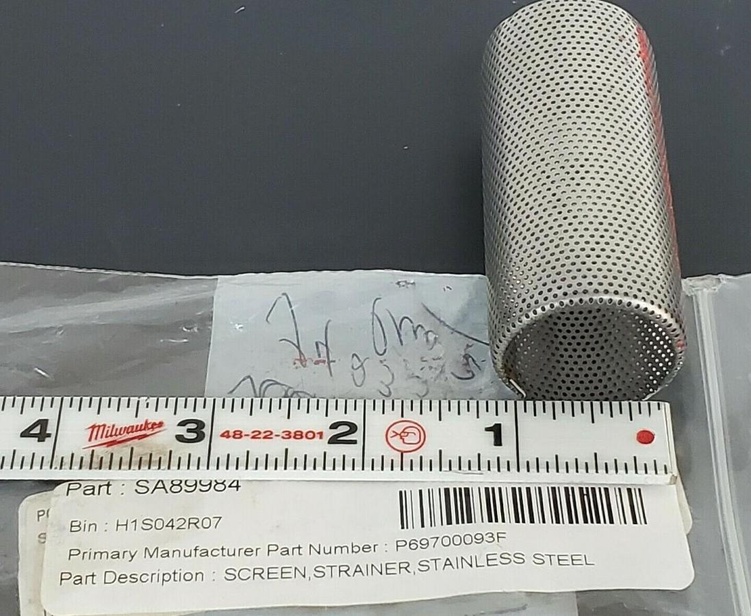 Used NEW GENERIC P69700093F STAINLESS STEEL SCREEN STRAINER