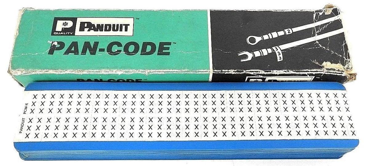 Used BOX OF 23 NEW PANDUIT PCM-X PRE-PRINTED WM CARD VINYL CLOTH