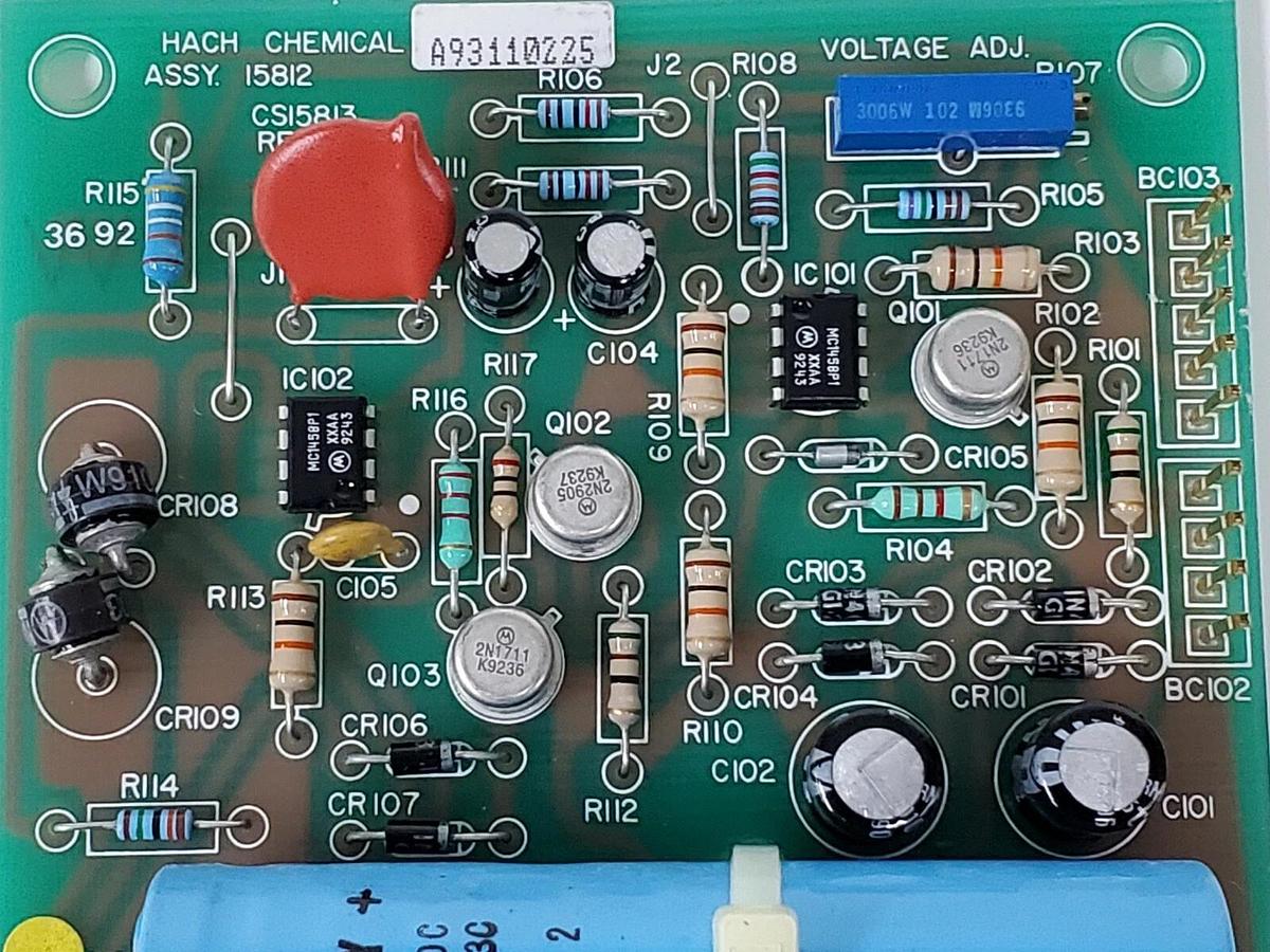 Used NIB HACH CHEMICAL 15812-00 CONTROL BOARD CS15813 REV. F FS15813 I5812